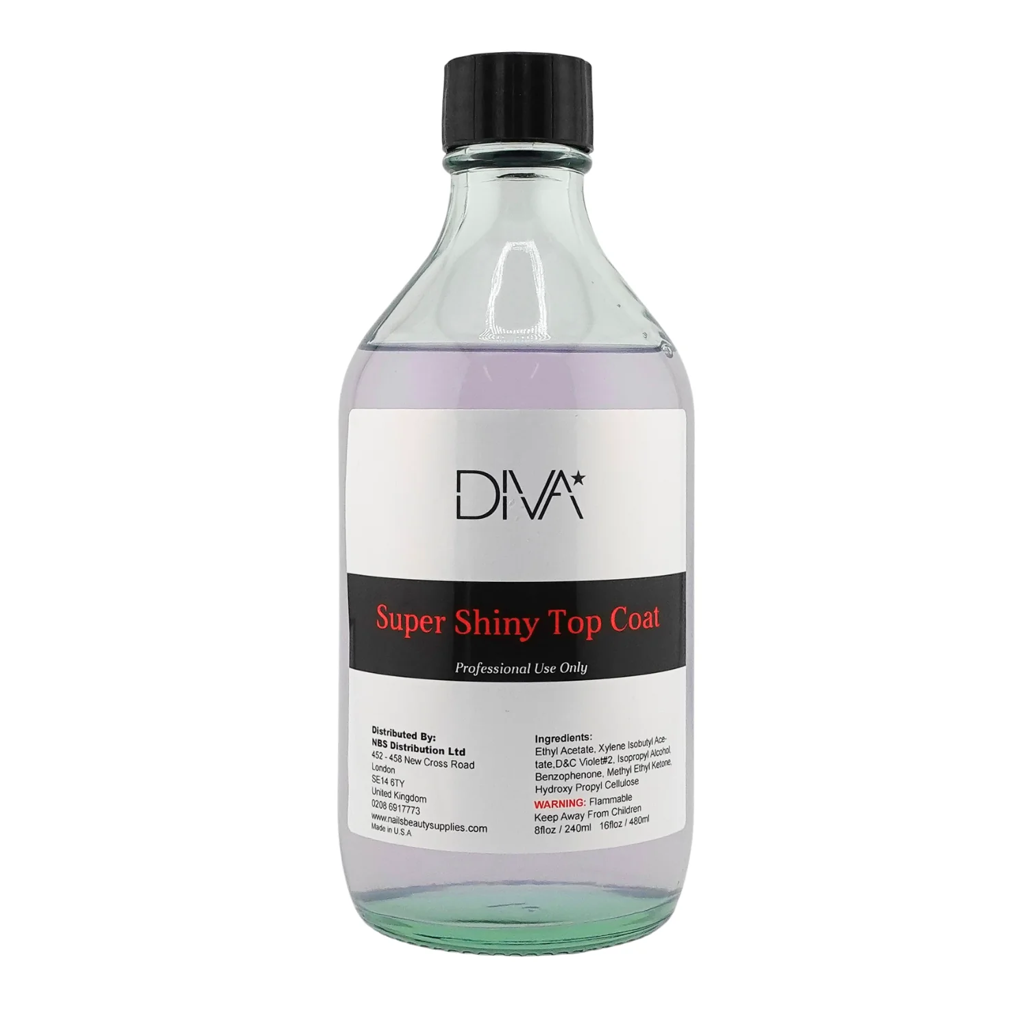 DIVA Super Shiny Top Coat 16oz